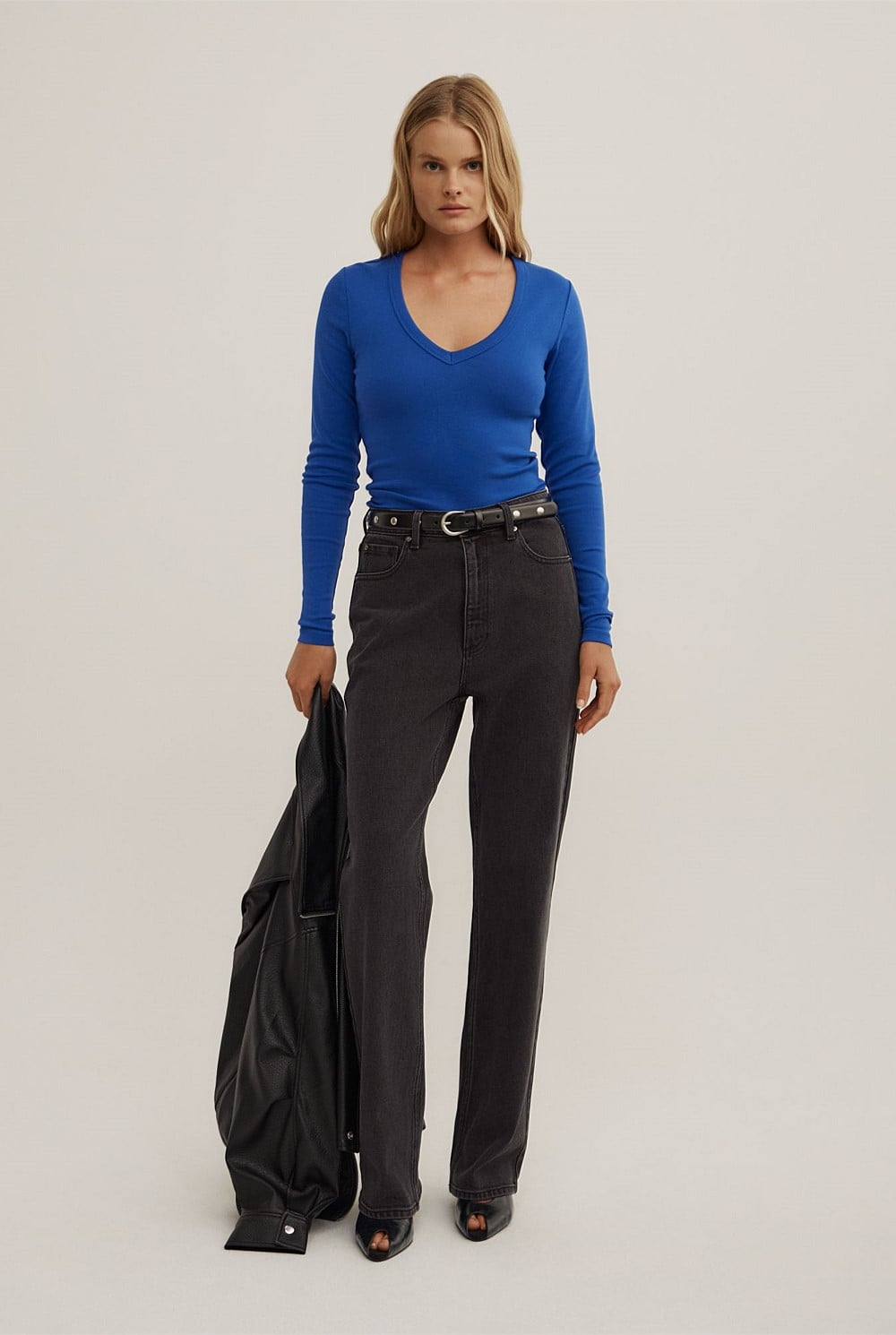 V-Neck Long Sleeve Top