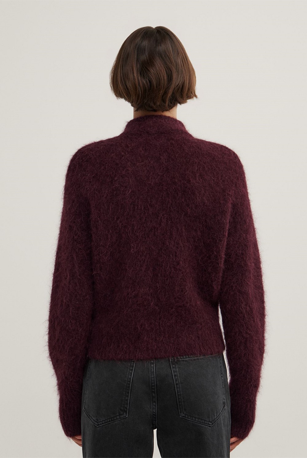 Fluffy Funnel Bomber Jacket