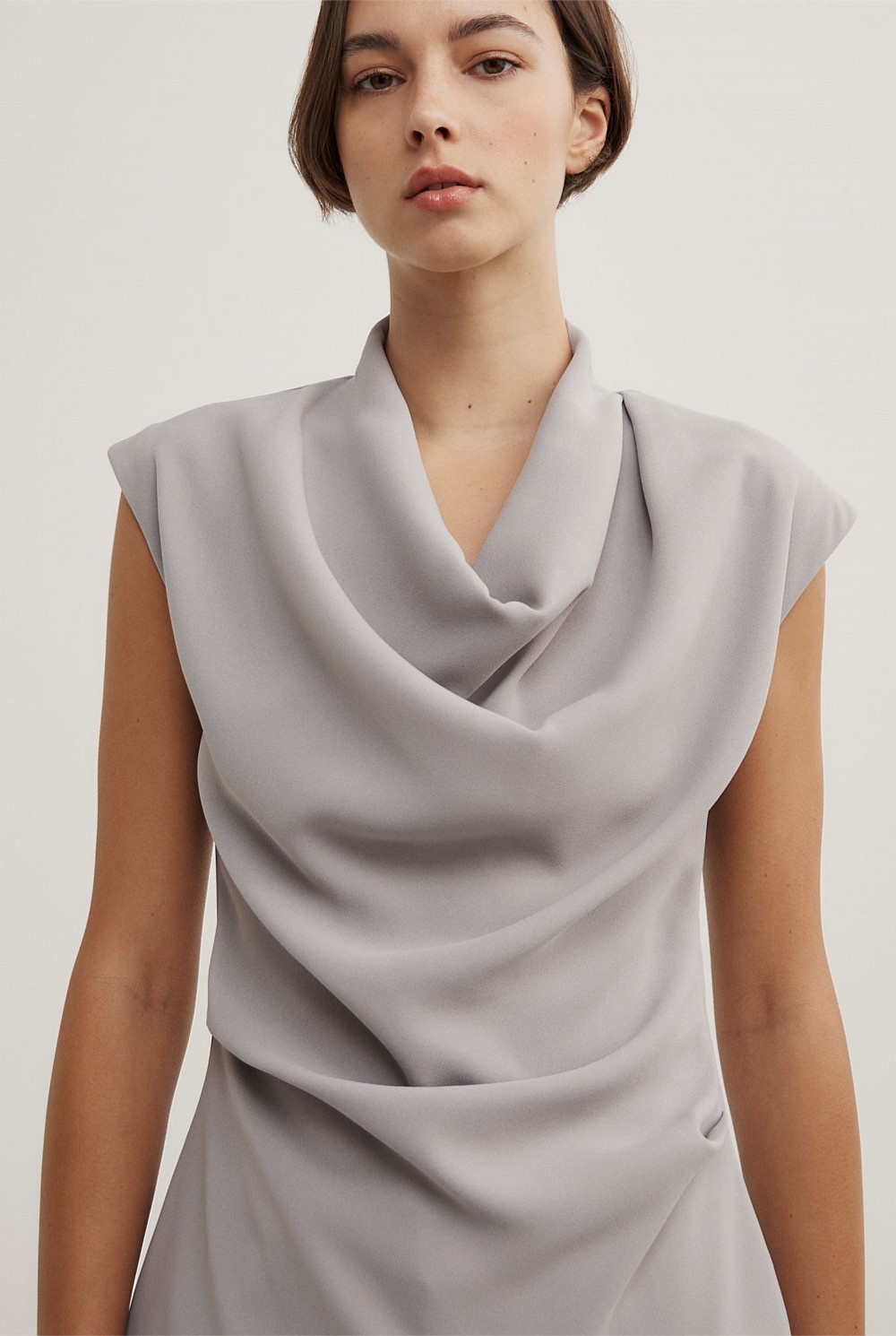 Crepe Cowl Tank Top