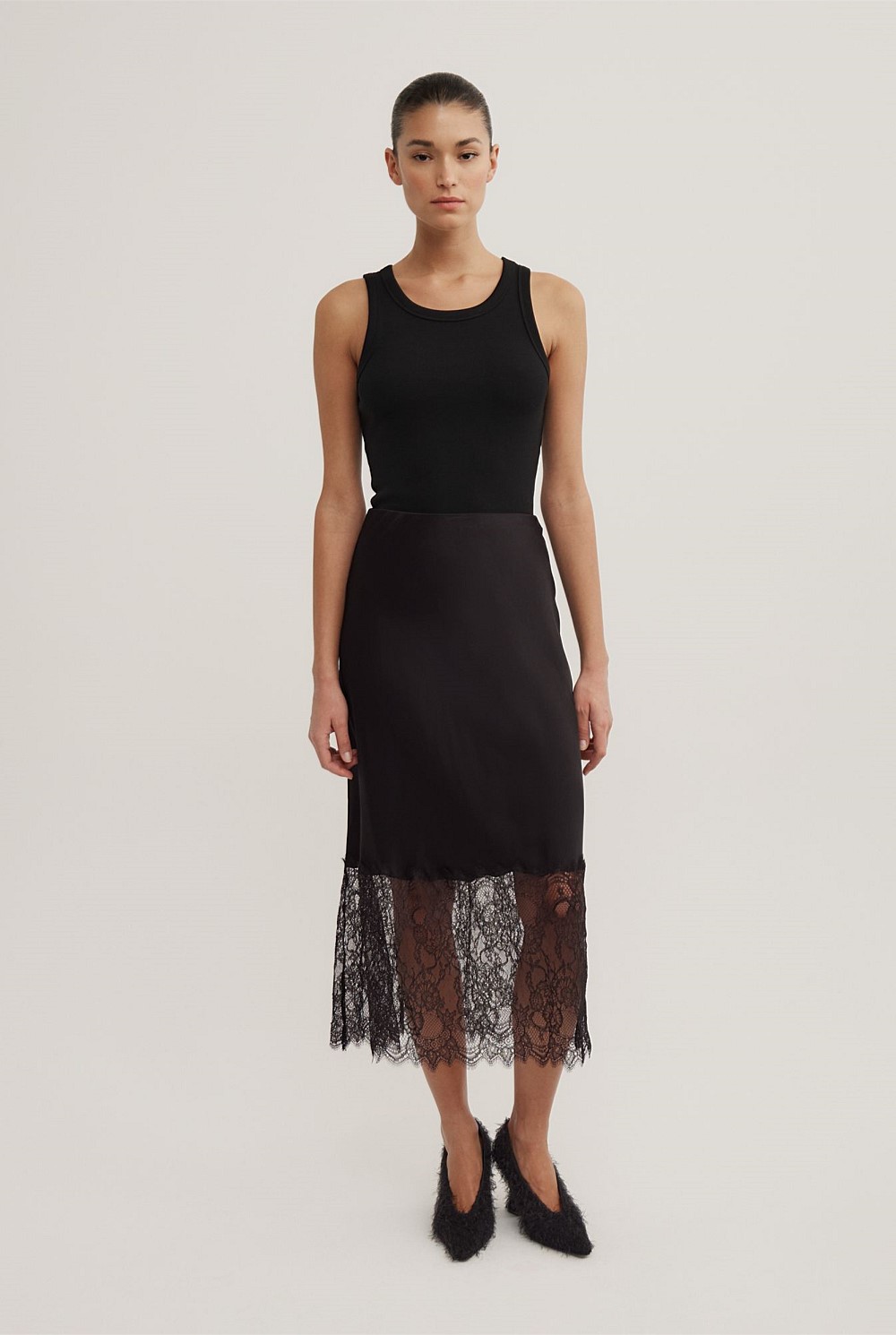 Lace Trim Skirt
