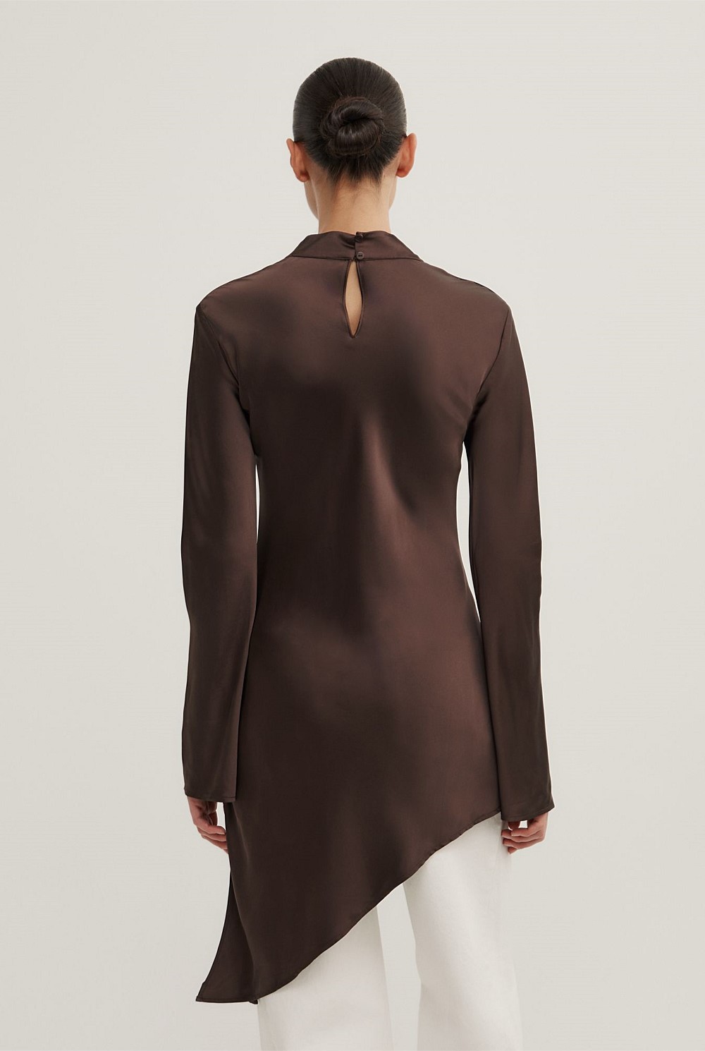 Long Sleeve Asymmetric Tunic Top