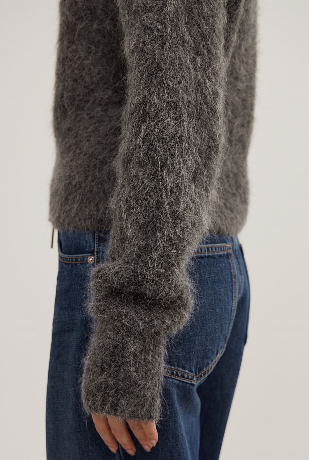 Fluffy Funnel Bomber Jacket