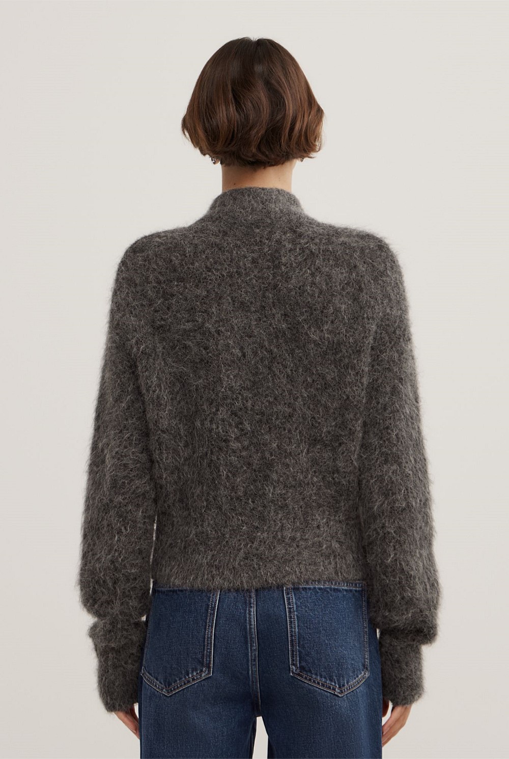 Fluffy Funnel Bomber Jacket