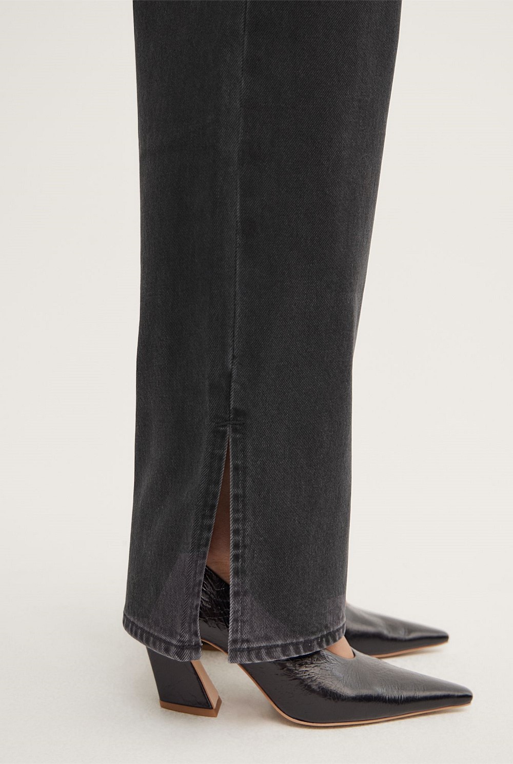 Split Detail Denim Jeans