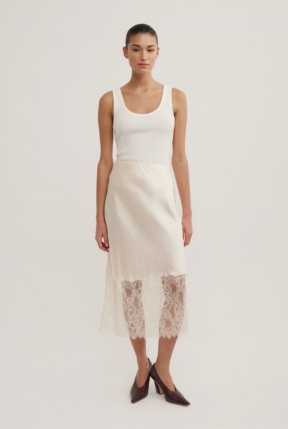 Lace Trim Skirt