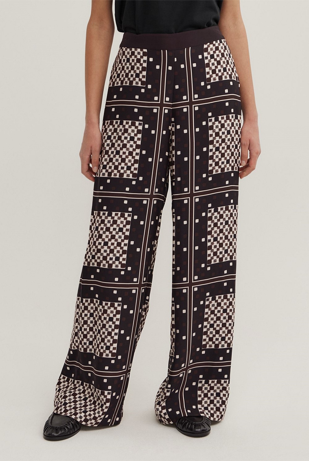 Flat Front Scarf Pants