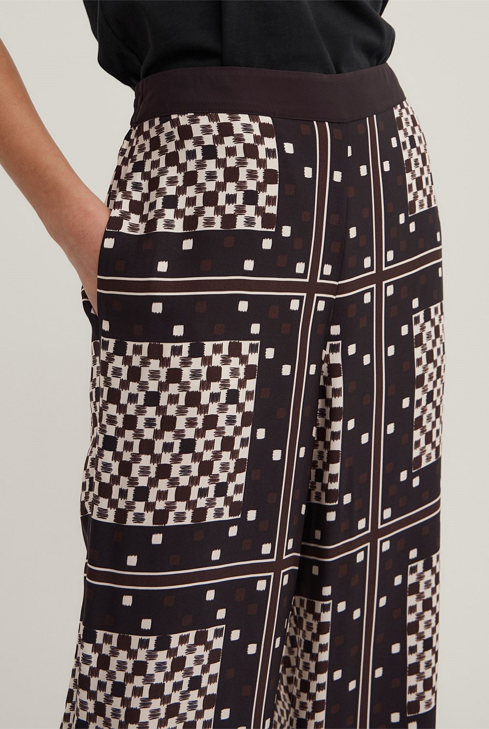 Flat Front Scarf Pants