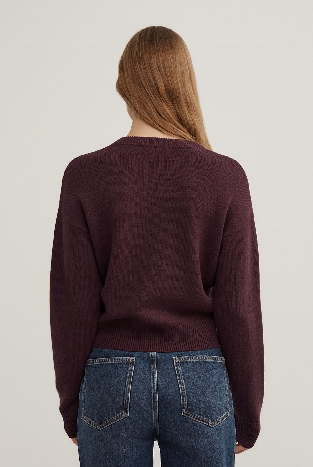 Crew Neck Button Cardigan