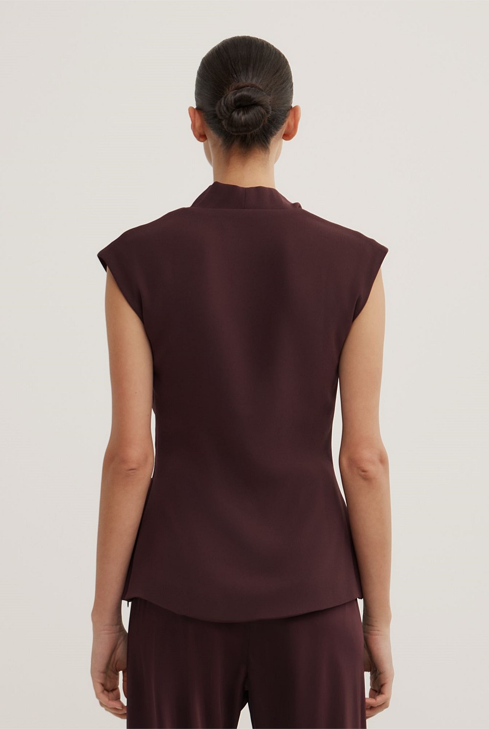 Crepe Cowl Tank Top