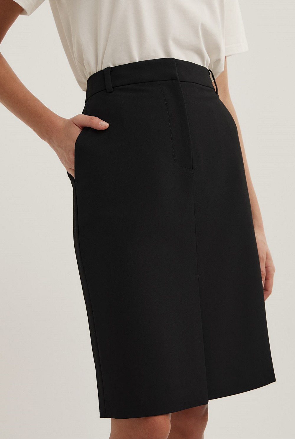 Structured Midi Skirt