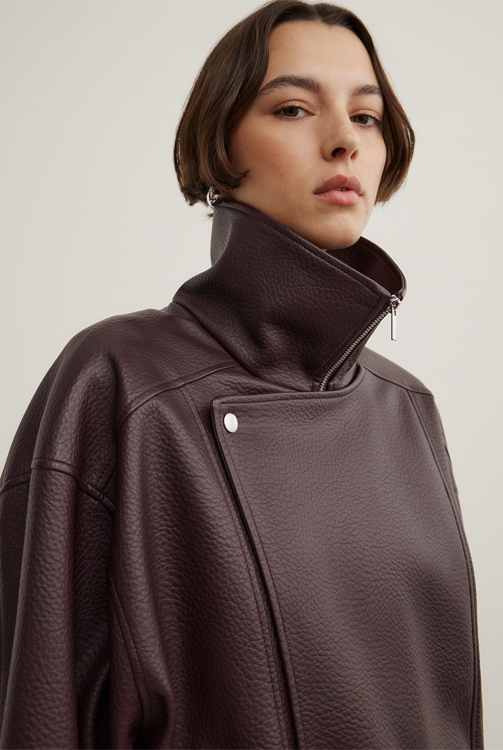 Funnel Neck Bomber Jacket
