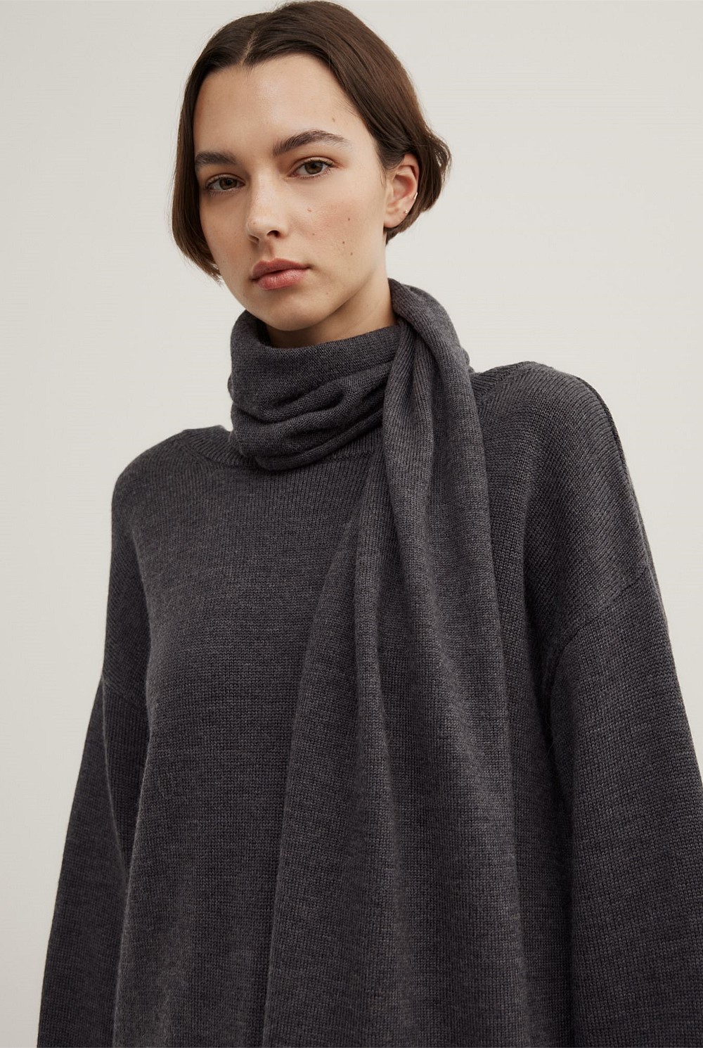 Scarf Detail Knit
