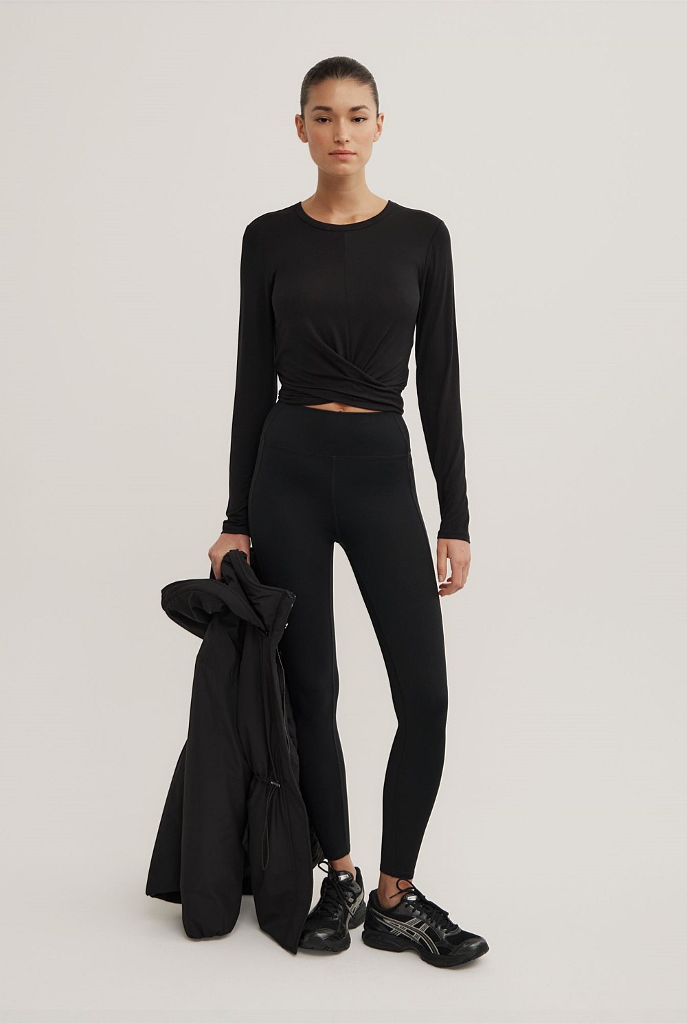 Cross Front Long Sleeve Top