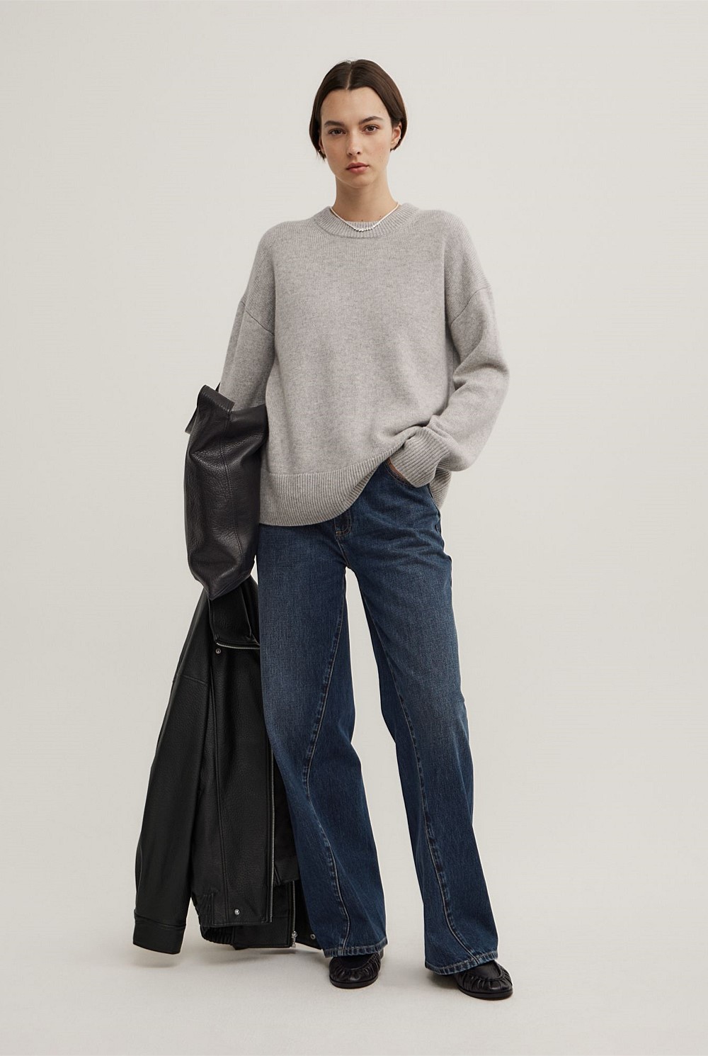Relaxed Crew Neck Knit