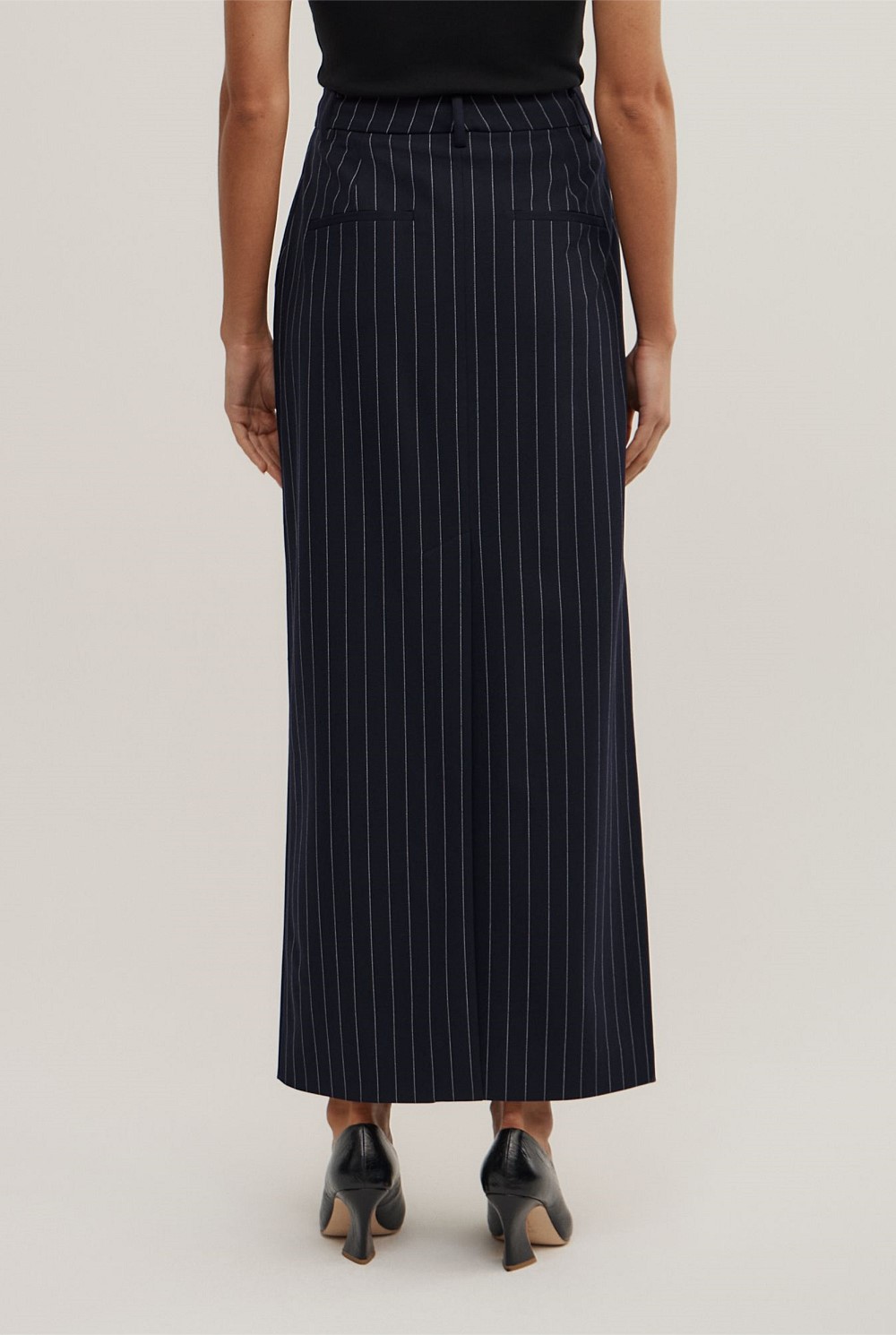 Maxi Pinstripe Skirt