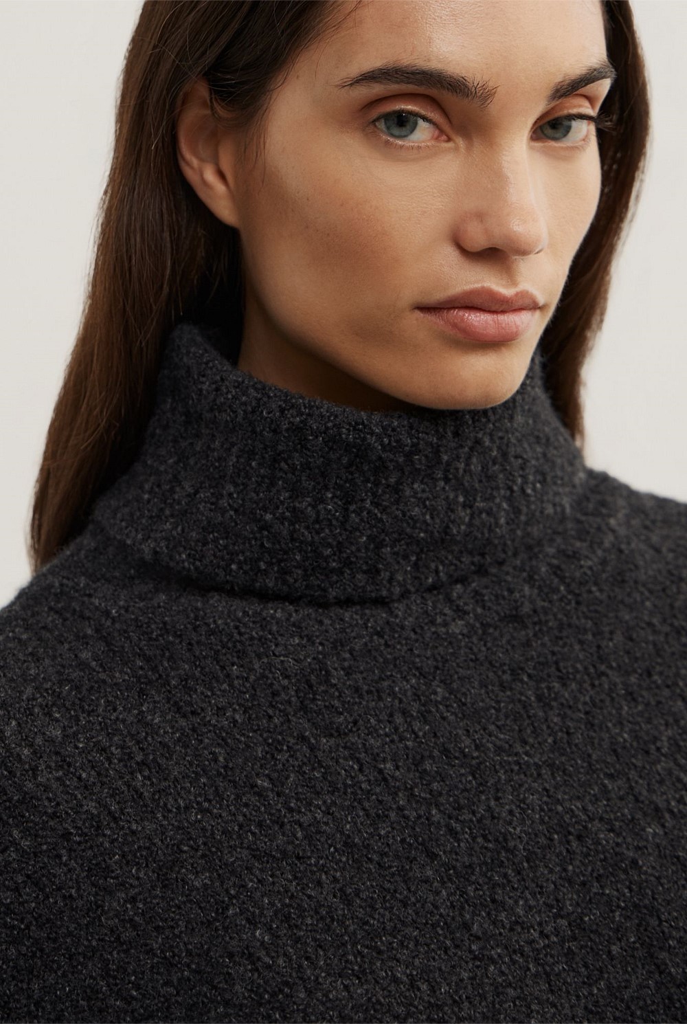 Boucle High Neck Knit
