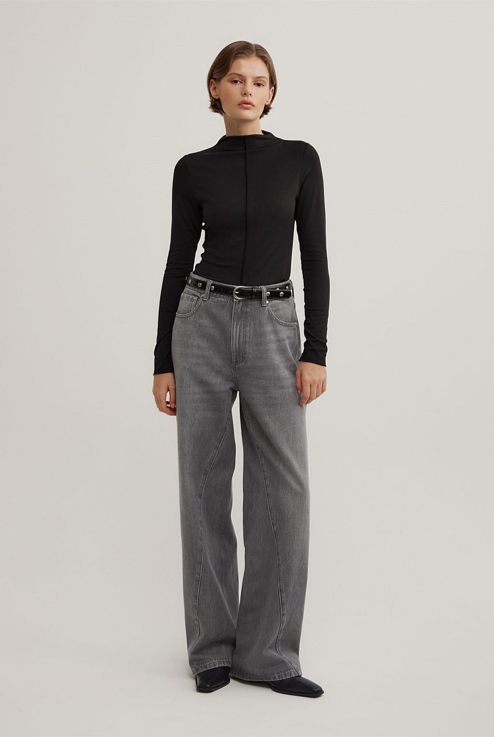 Mock Neck Jersey Top
