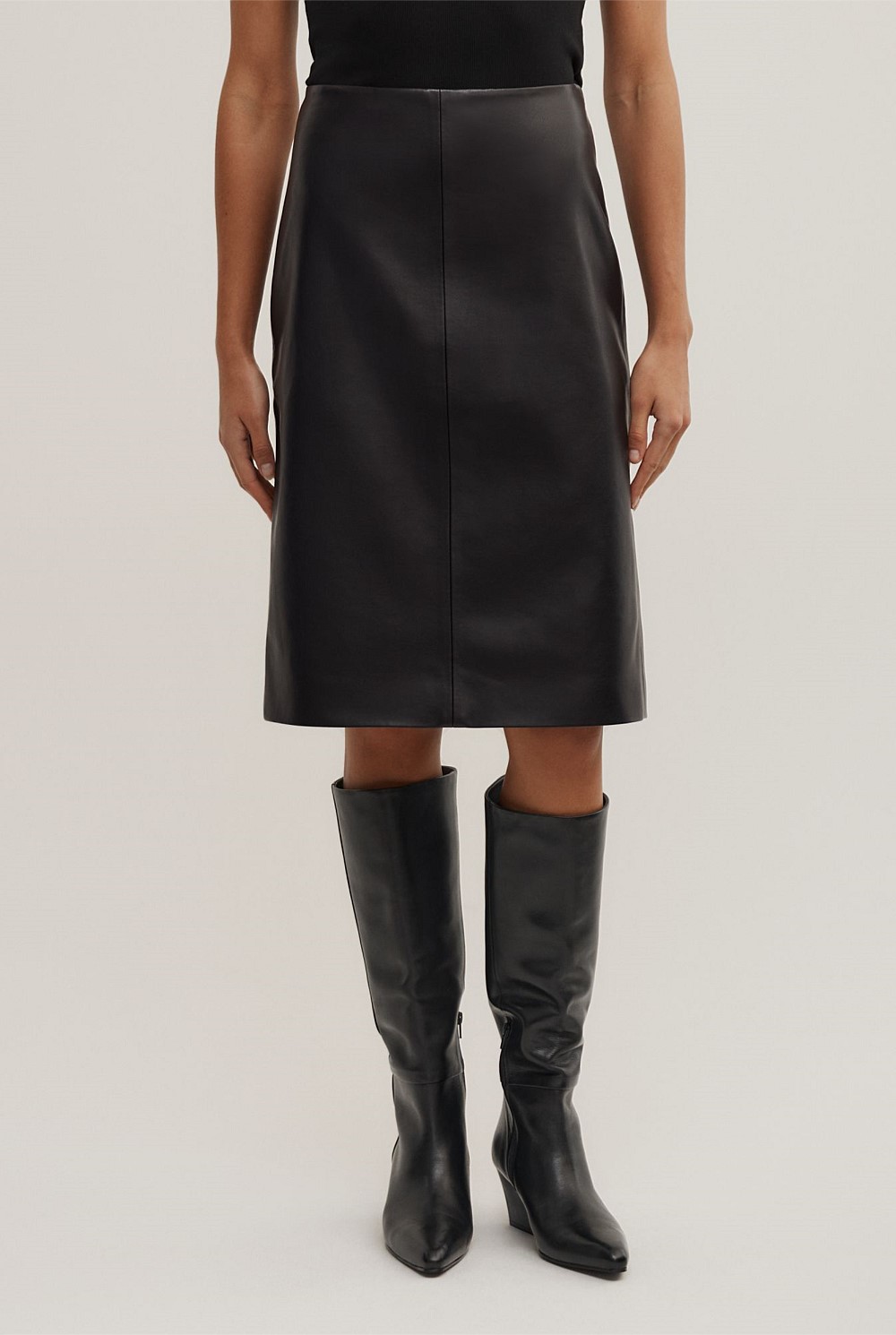 Split Back Midi Skirt