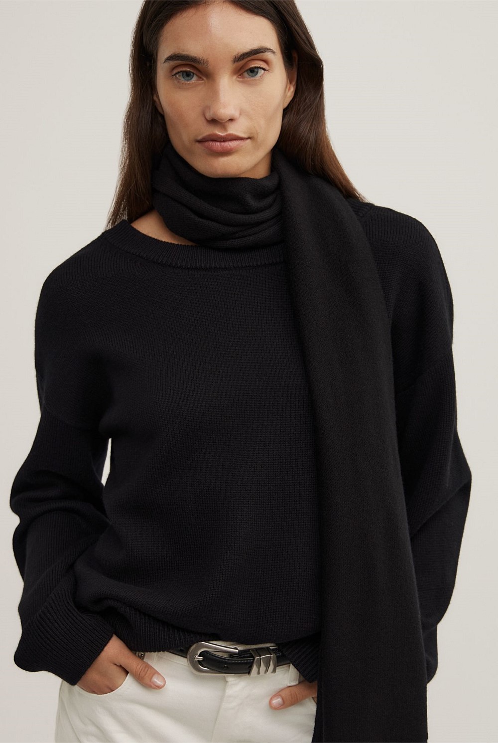 Scarf Detail Knit