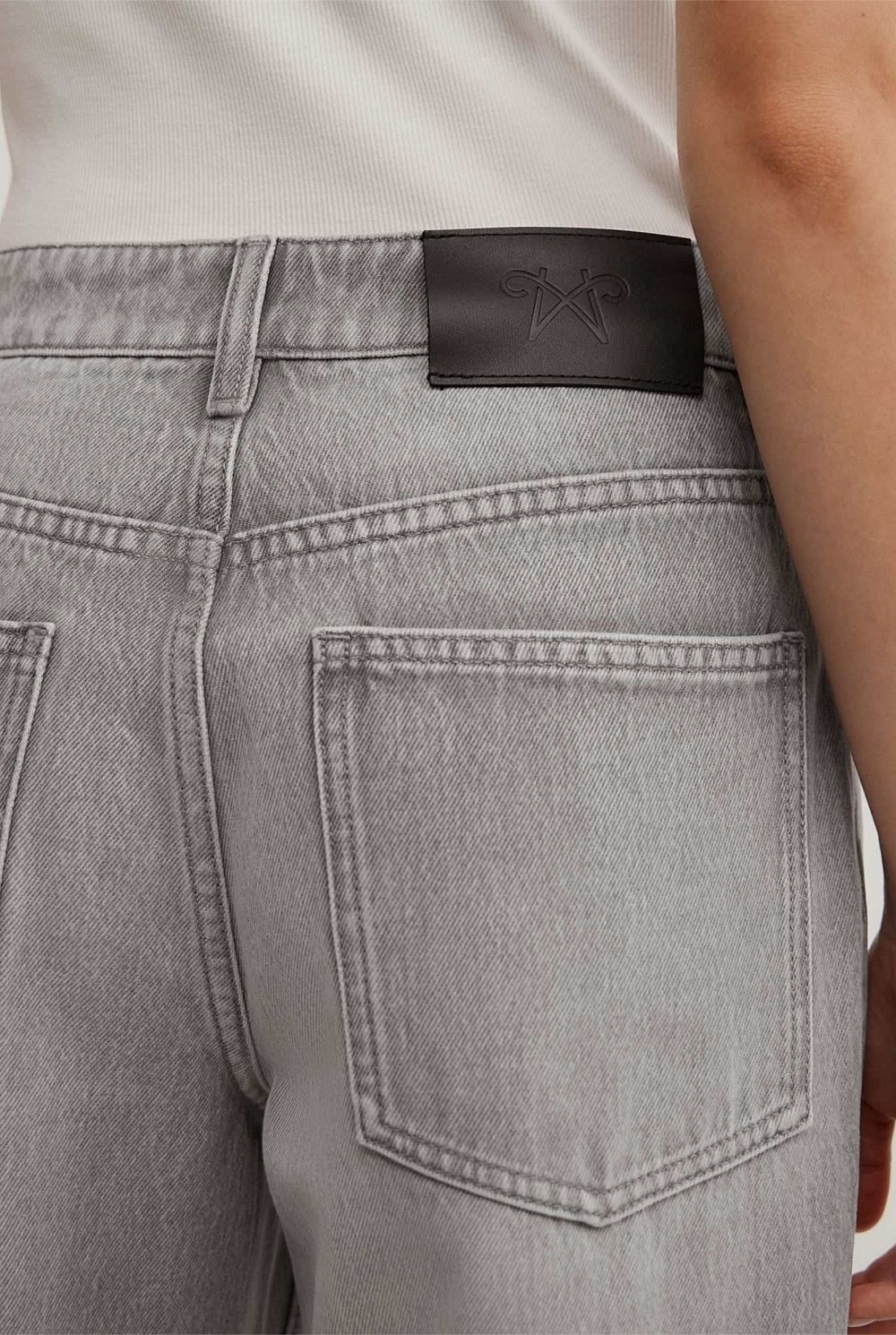 Mid Rise Straight Jeans