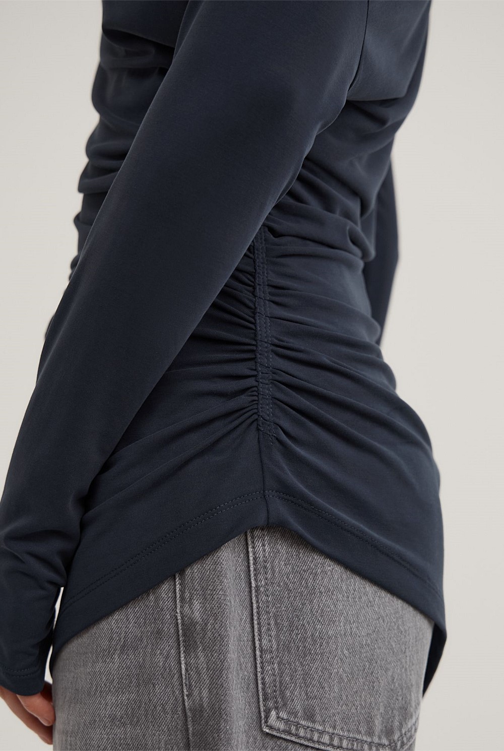 Asymmetric Tunic Long Sleeve Top