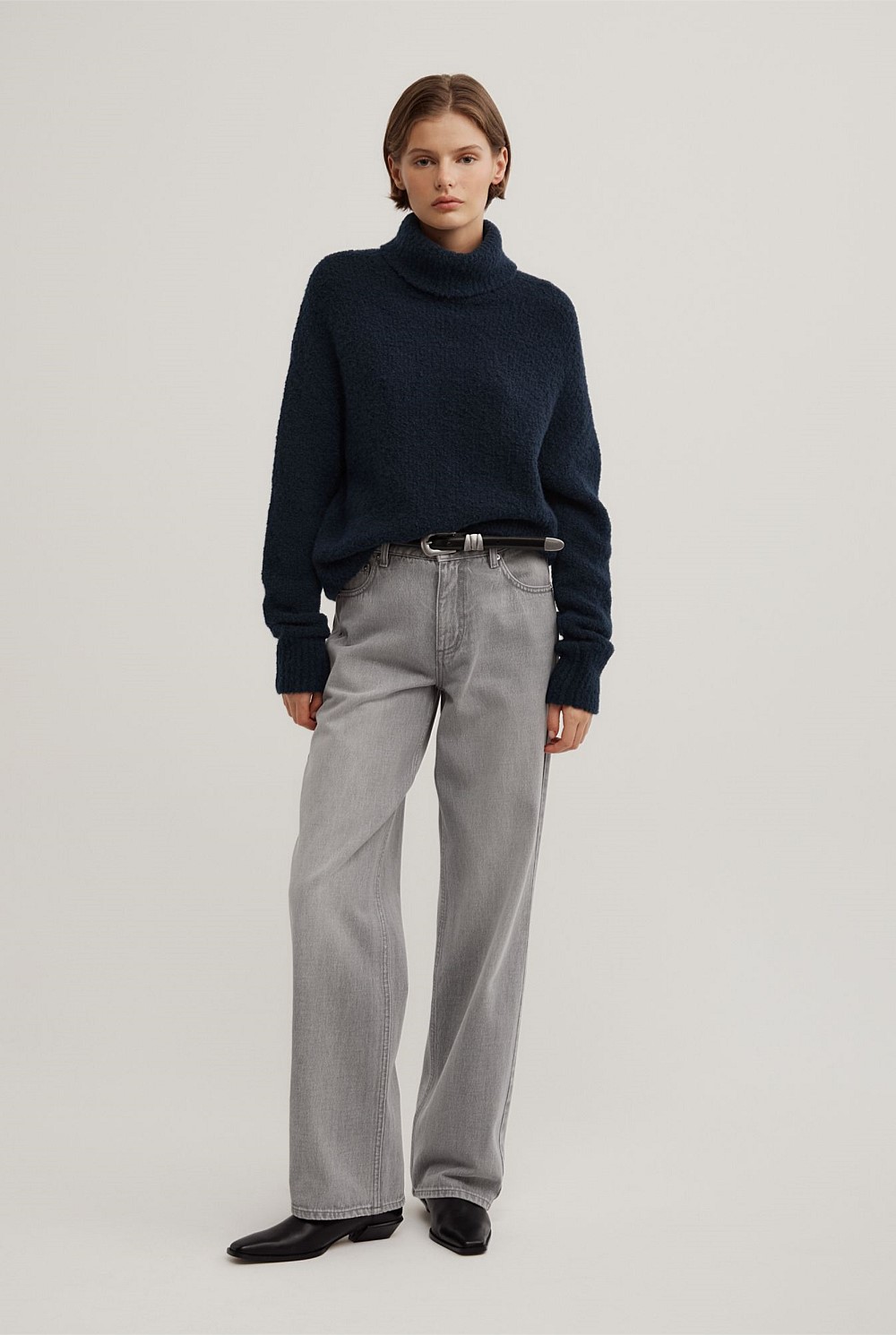 Boucle High Neck Knit