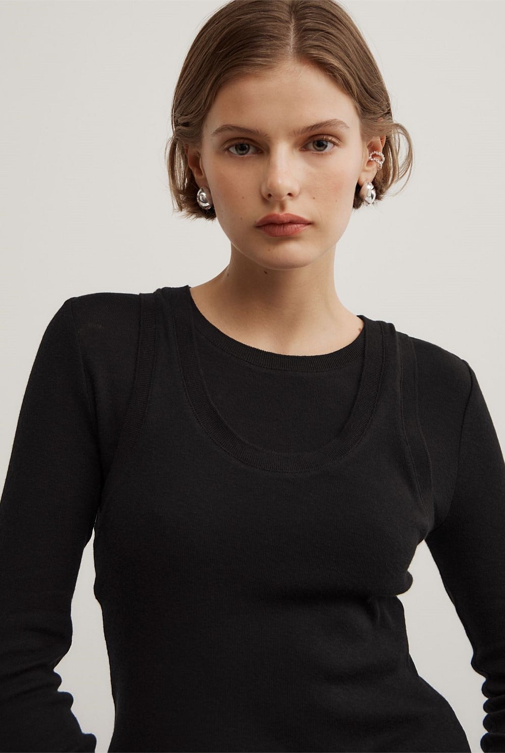 Long Sleeve Overlay Top
