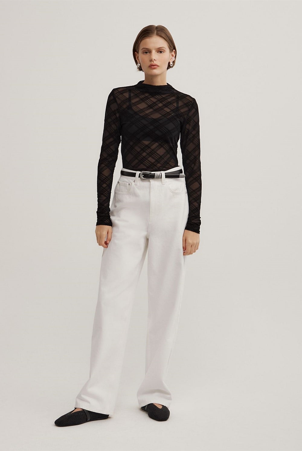 Flocked Mesh Top