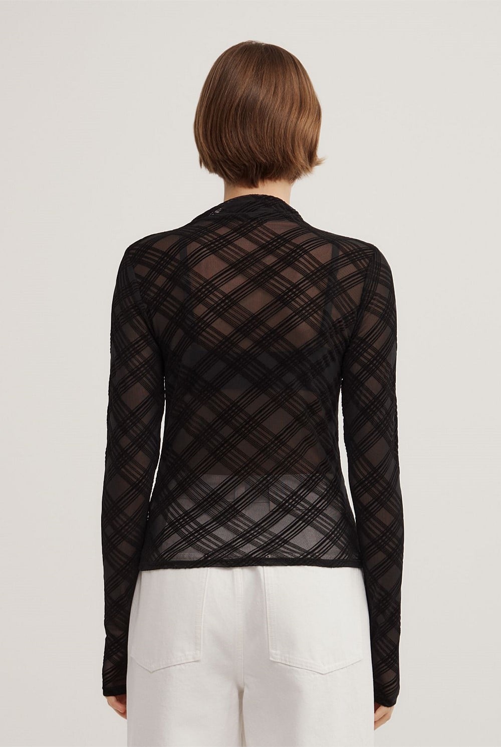 Flocked Mesh Top