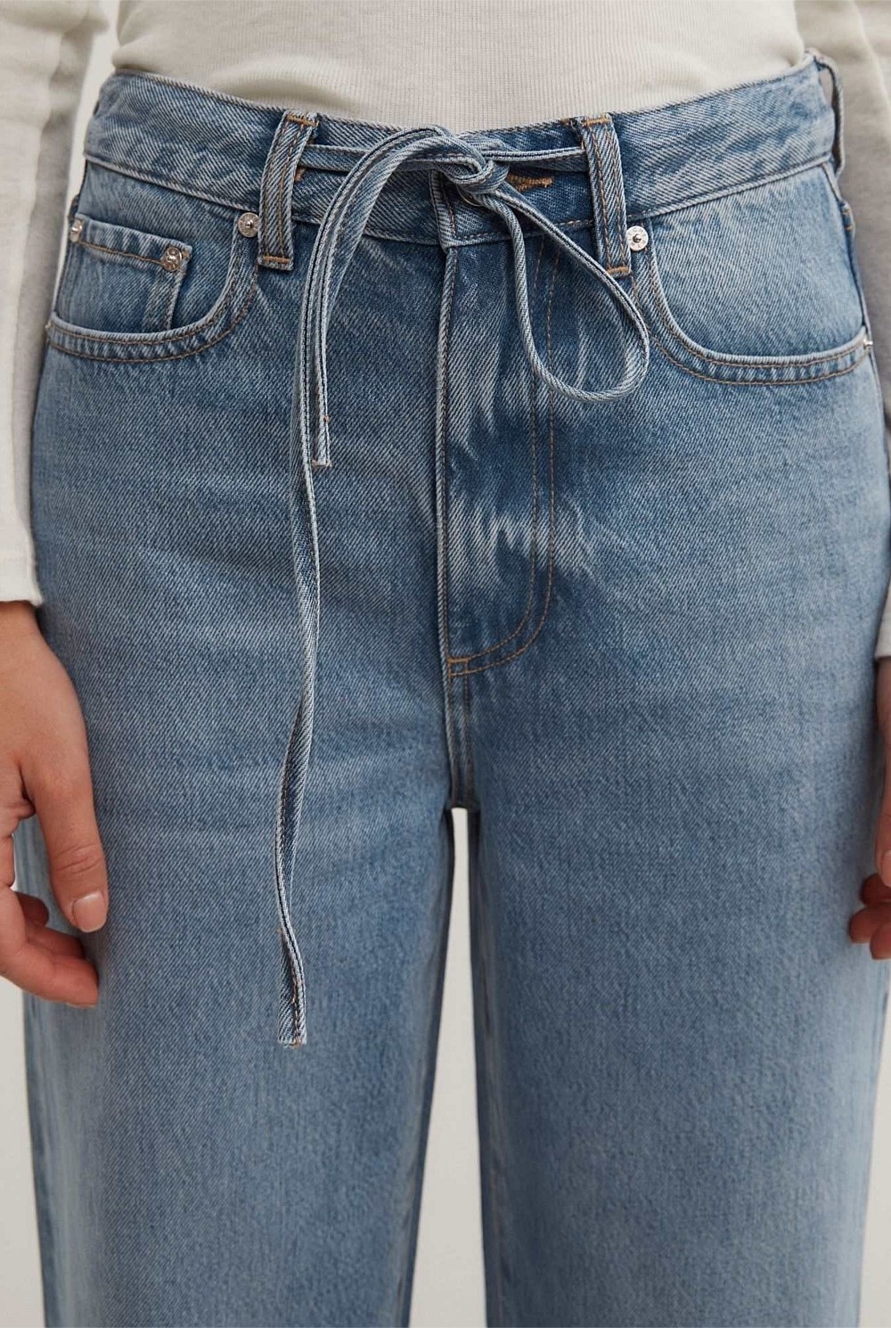 Drawcord Denim Jeans