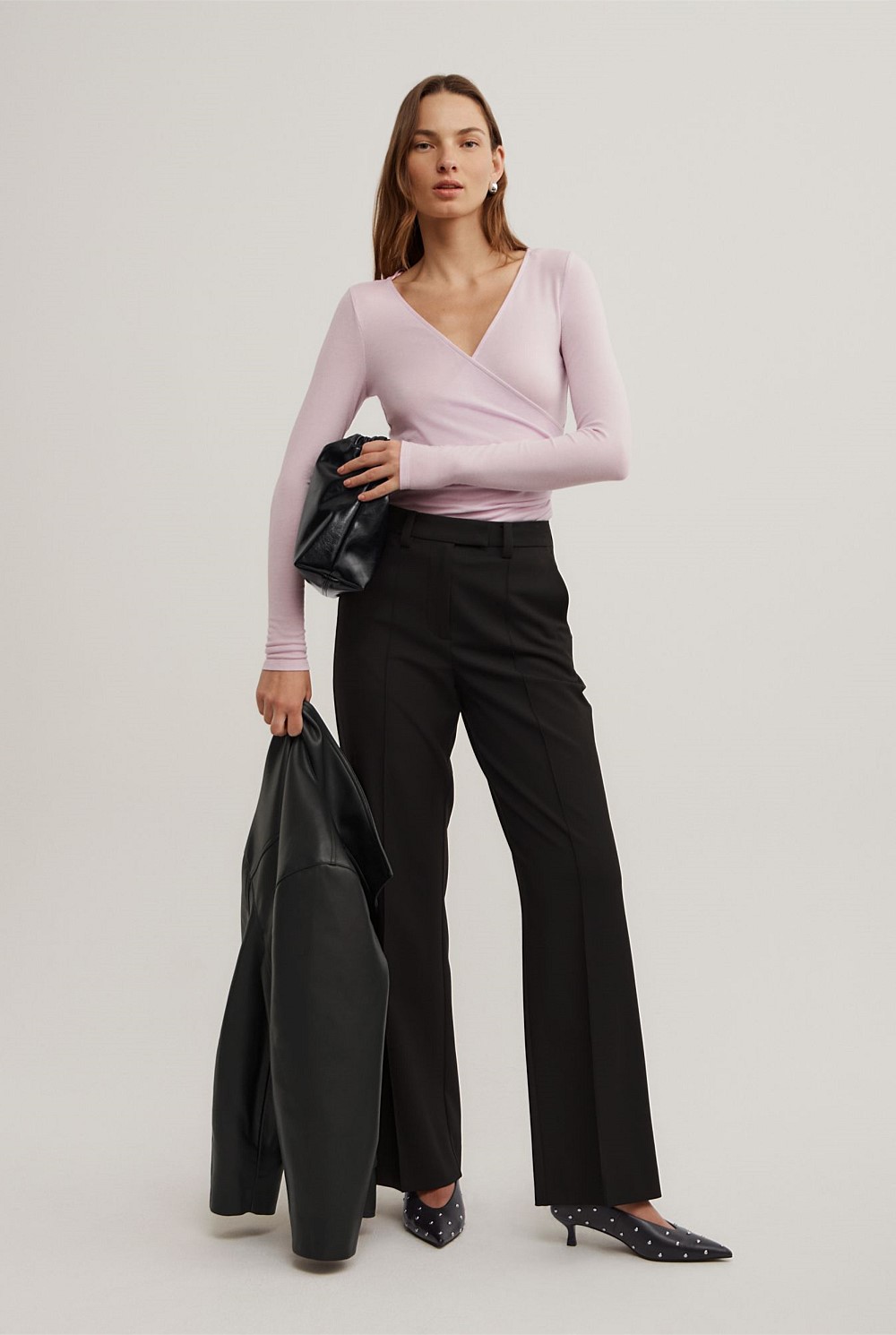 Wrap Jersey Top