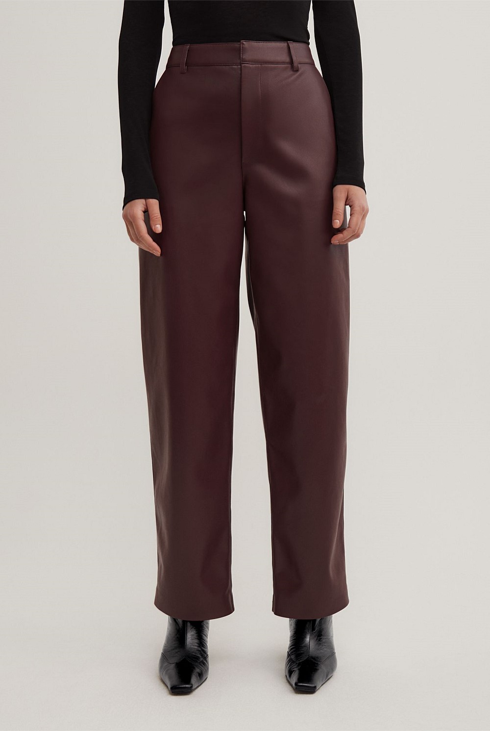 Pu Barrel Trousers