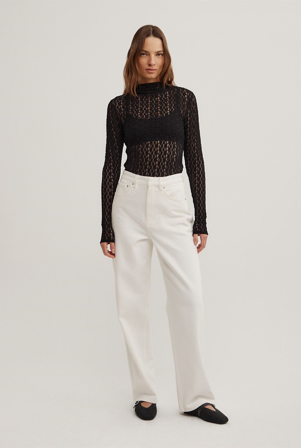 Textured Long Sleeve Top