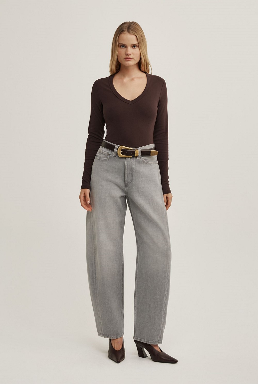 V-Neck Long Sleeve Top