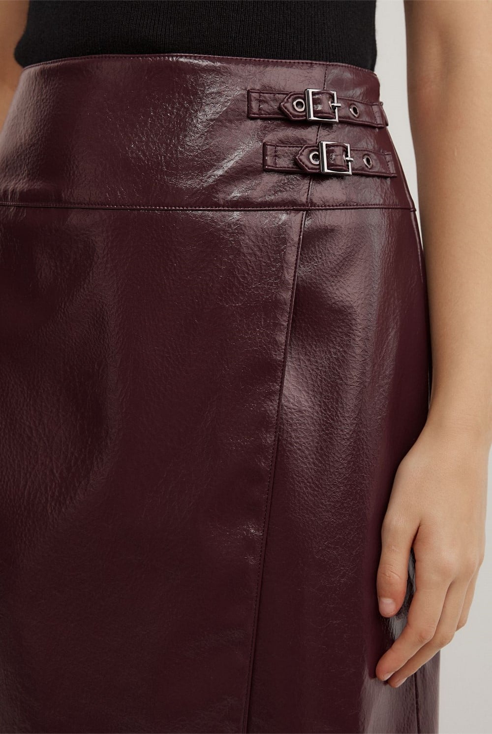 Buckle Wrap Skirt