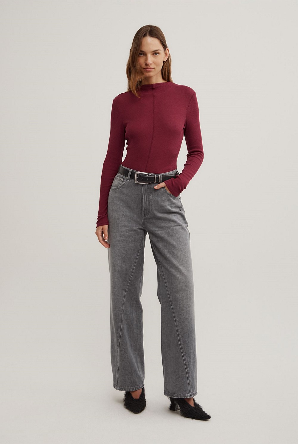 High Neck Long Sleeve Top