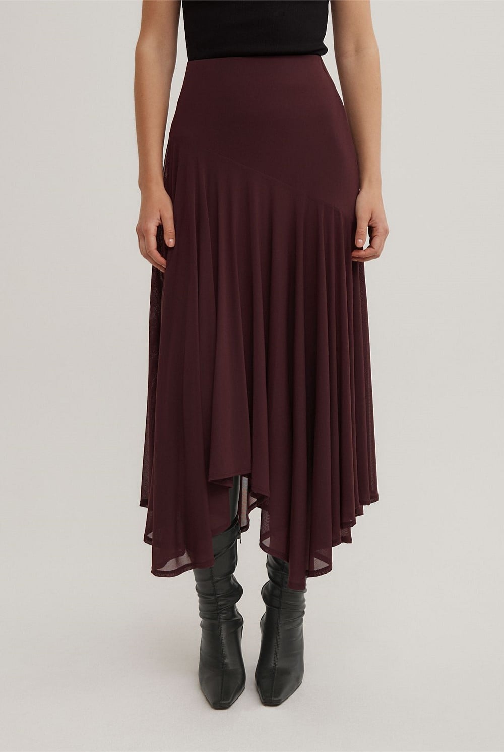 Asymmetric Drape Skirt