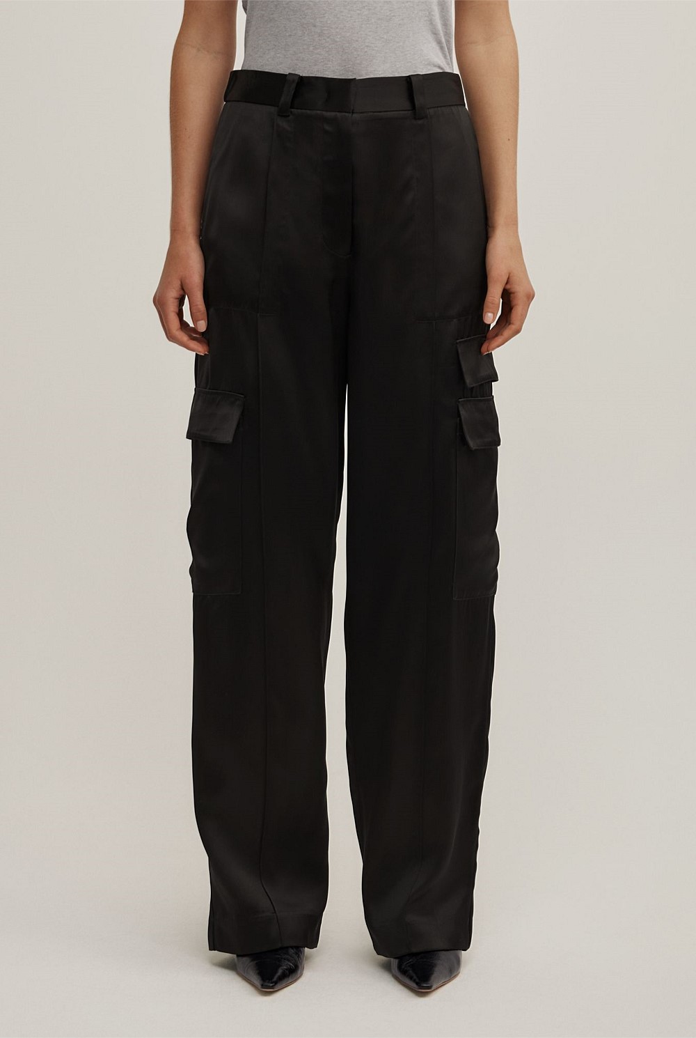 Satin Cargo Pant