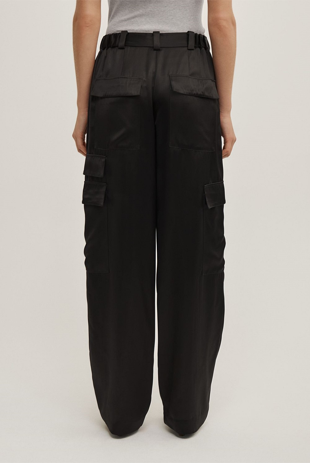 Satin Cargo Pant