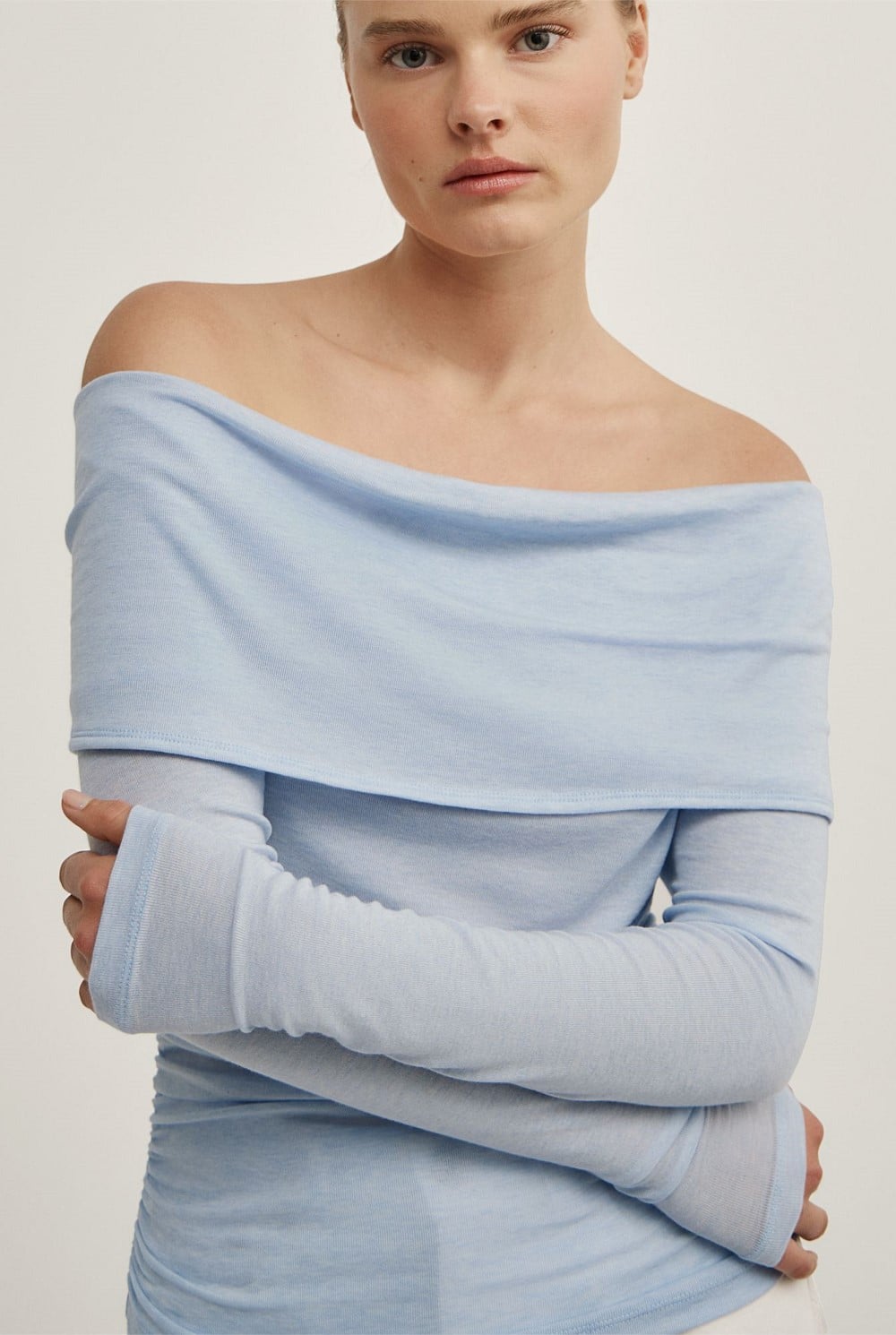 Off Shoulder Long-Sleeve Top