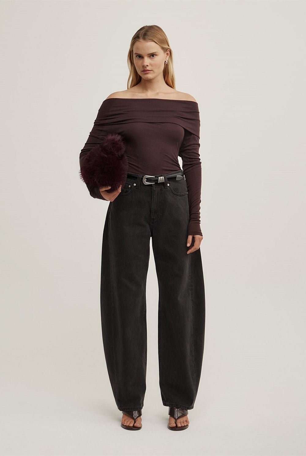 Off Shoulder Long-Sleeve Top
