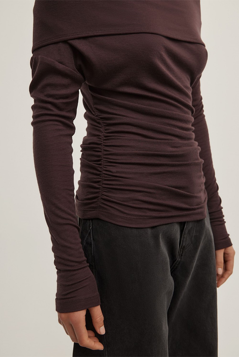 Off Shoulder Long-Sleeve Top