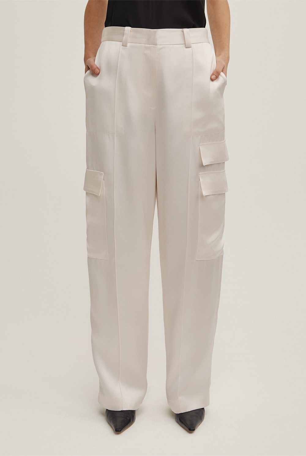 Satin Cargo Pant
