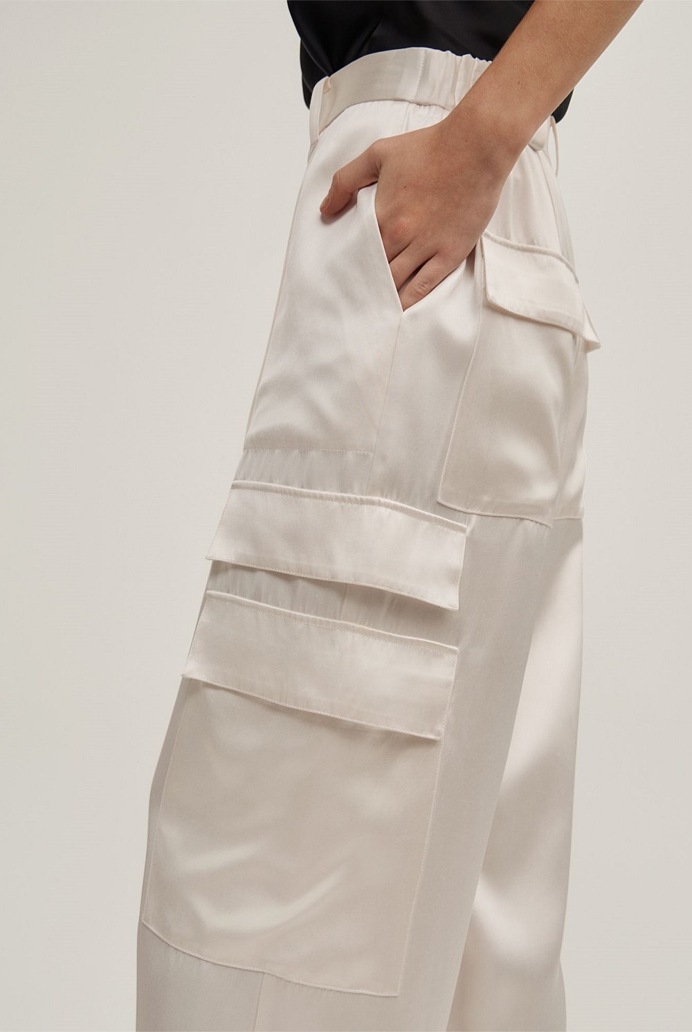Satin Cargo Pant