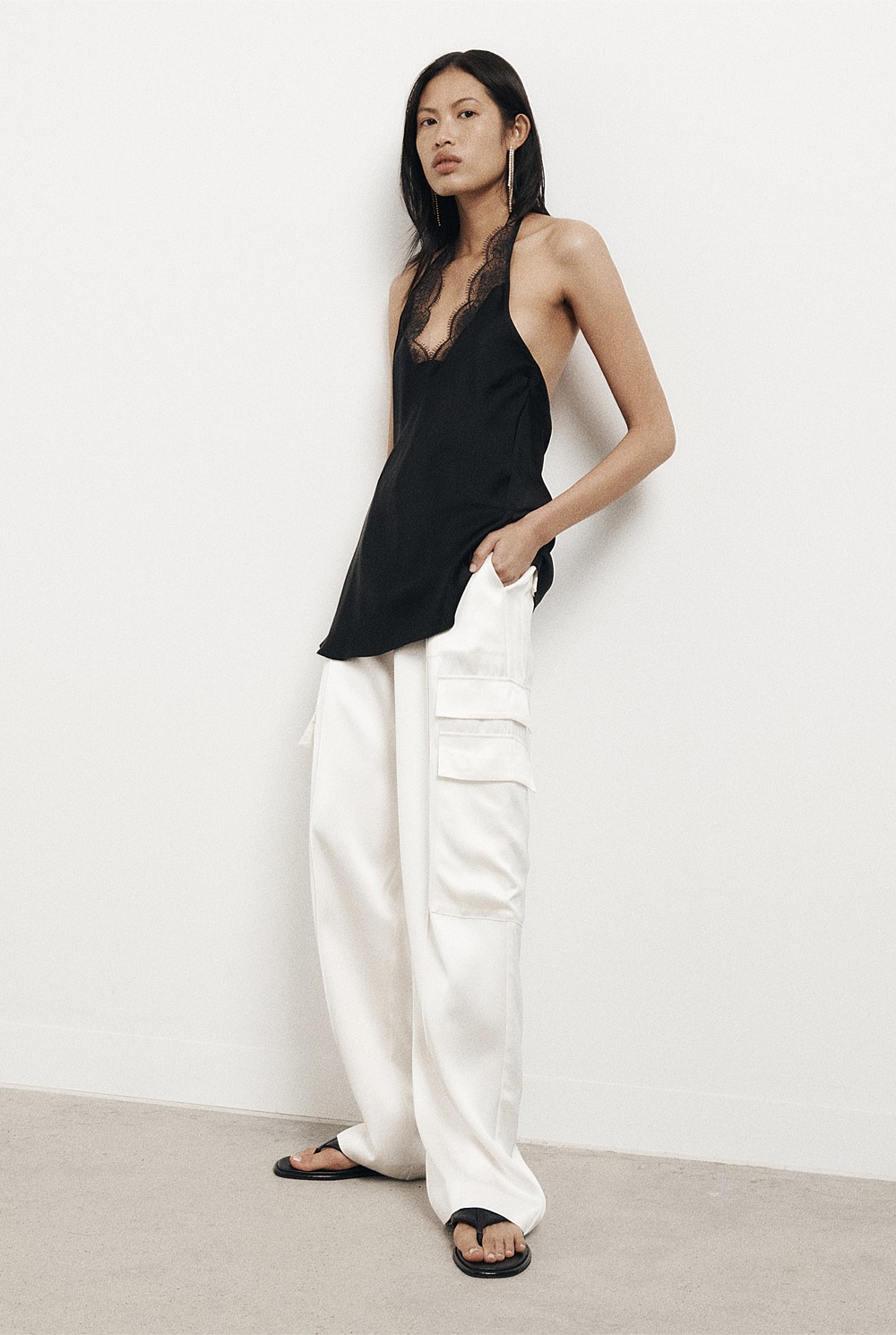 Satin Cargo Pant