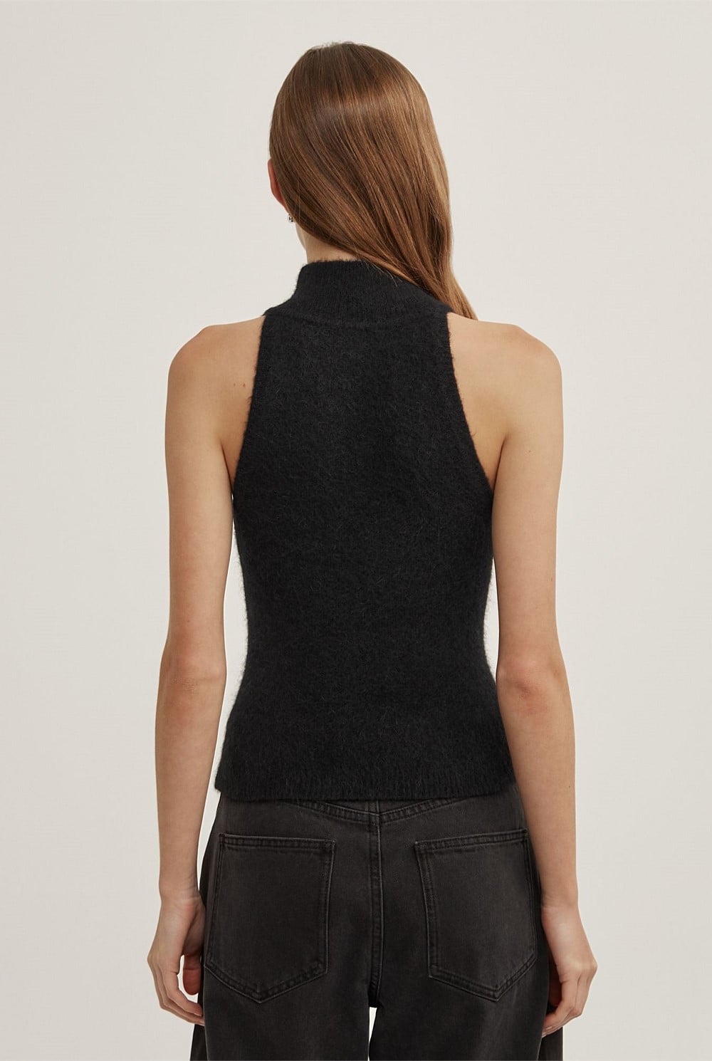 Fluffy High Neck Tank