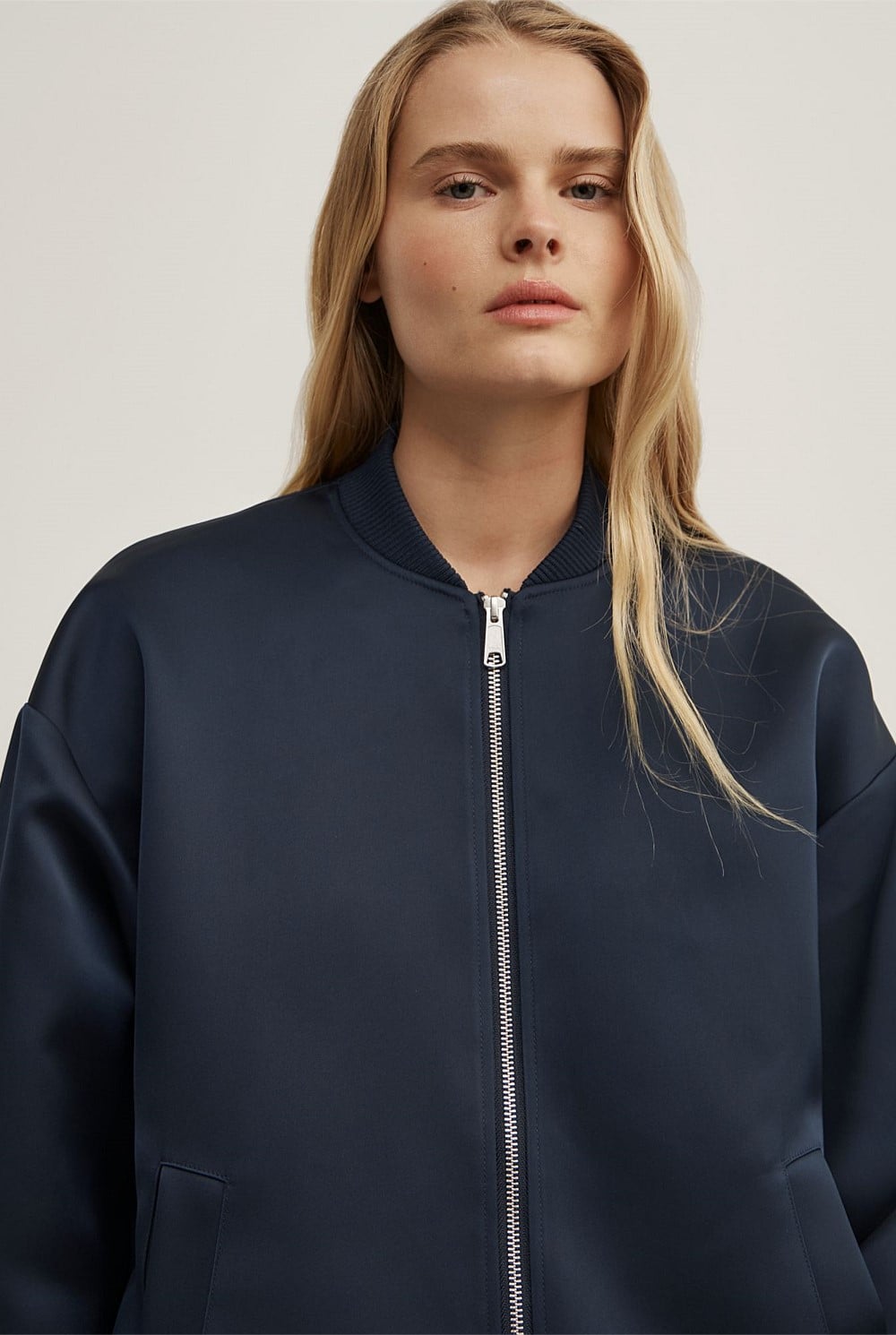Satin Bomber Jacket