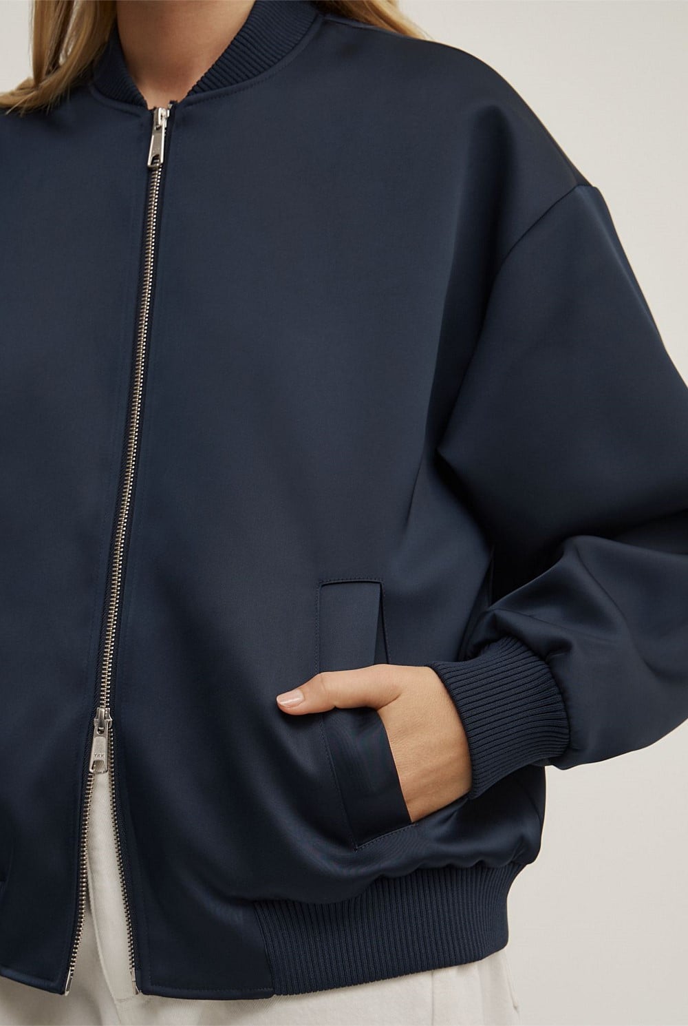 Satin Bomber Jacket