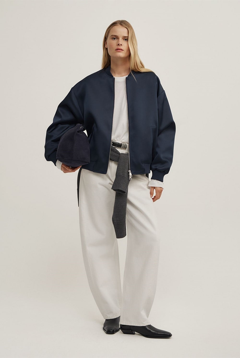 Satin Bomber Jacket