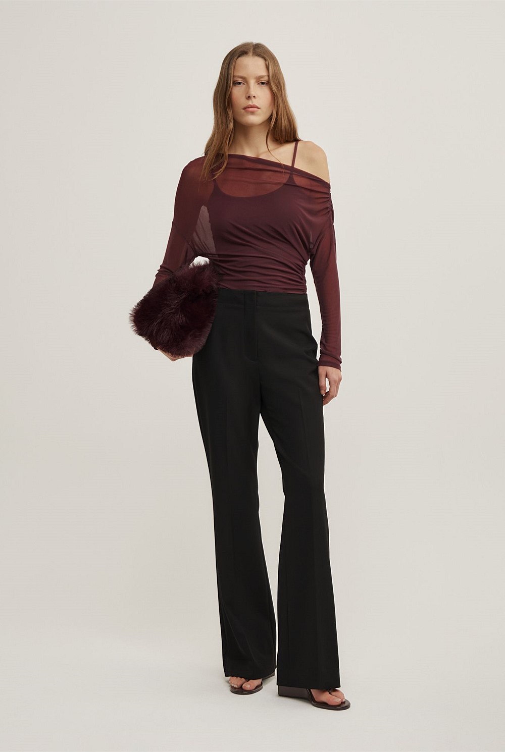 Layered Mesh Long-Sleeve Top